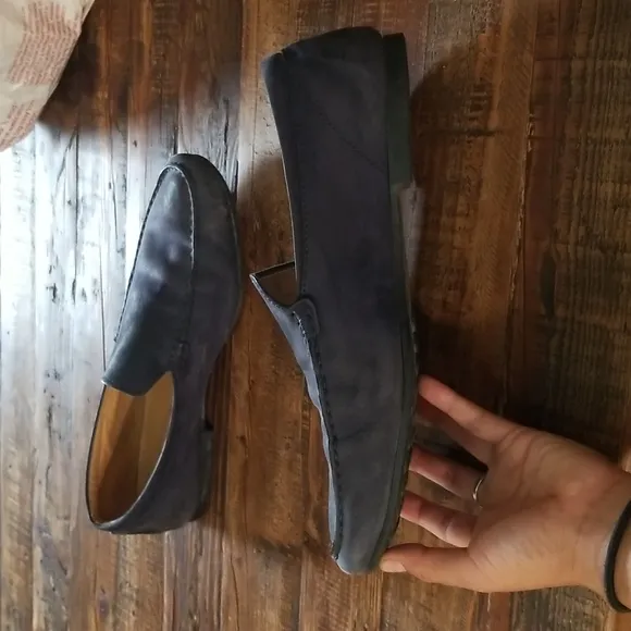Tods Blue Leather Loafers