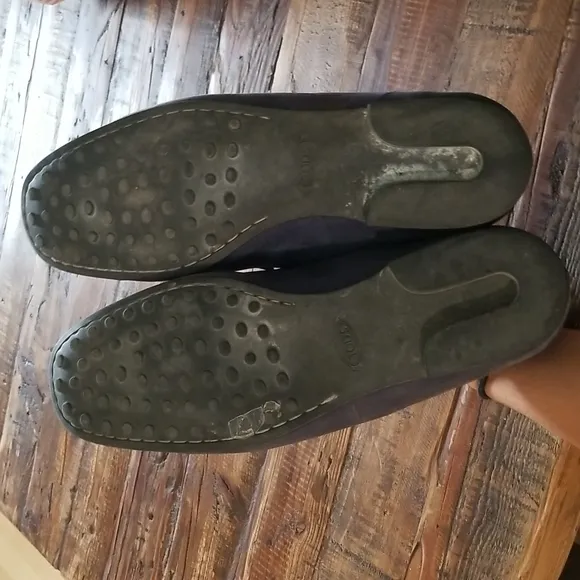 Tods Blue Leather Loafers
