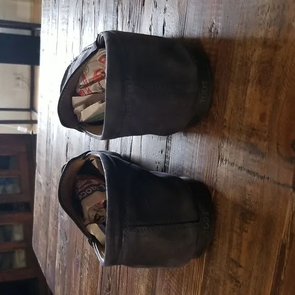 Tods Blue Leather Loafers
