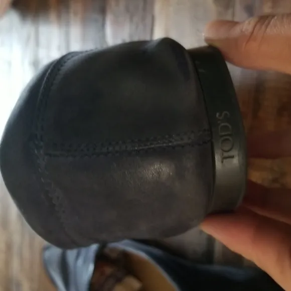 Tods Blue Leather Loafers