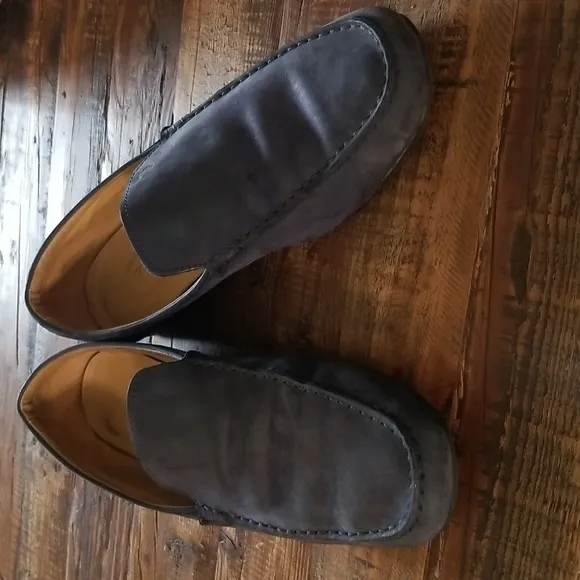 Tods Blue Leather Loafers