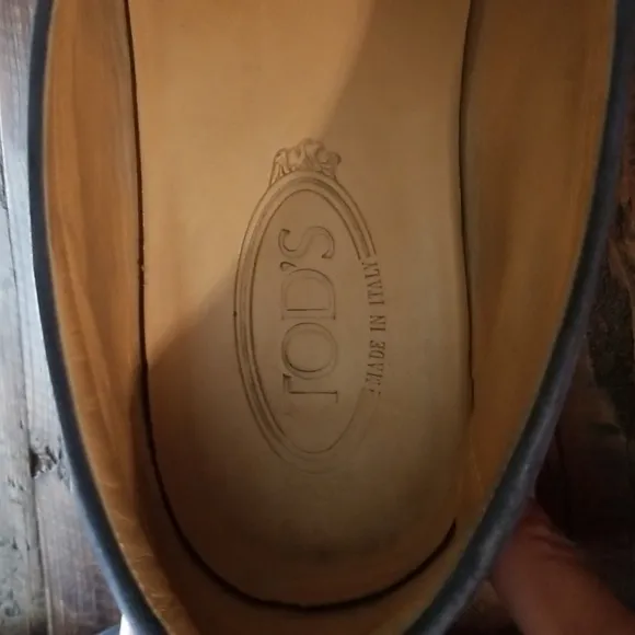 Tods Blue Leather Loafers