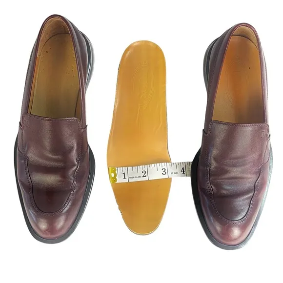 Tod's Burgund Leather Loafers Womens Size EU 38‎