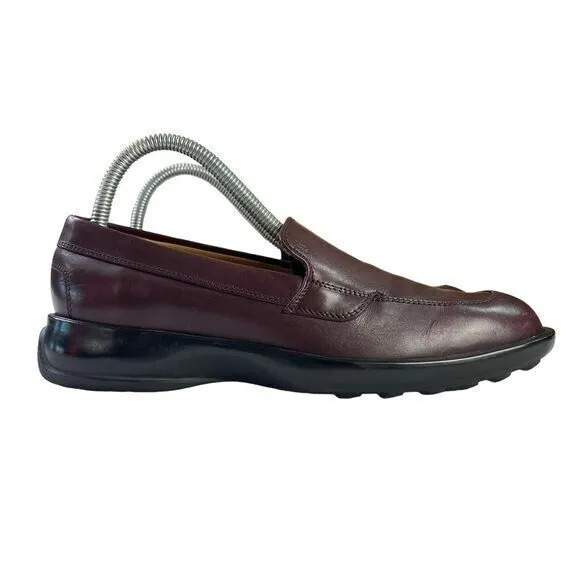 Tod's Burgund Leather Loafers Womens Size EU 38‎