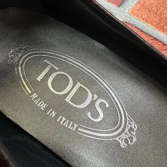 Tods Leather Imaginative Zipper Loafers Size 7.5