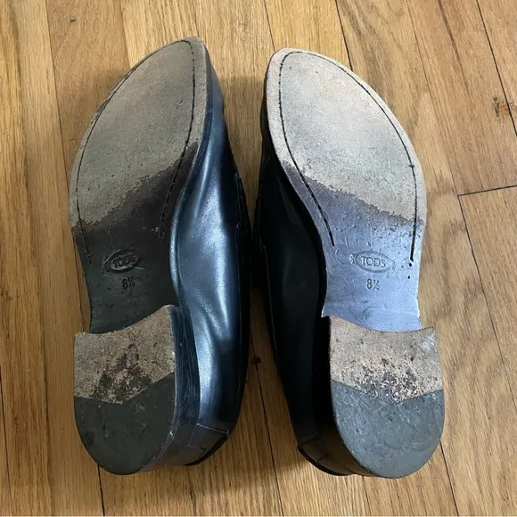 Tod's Leather Loafers | Dark Blue | Size 8.5