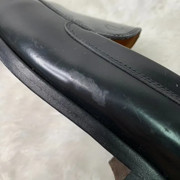 Tod's Men's Black Leather Loafers Size 38 1/2
