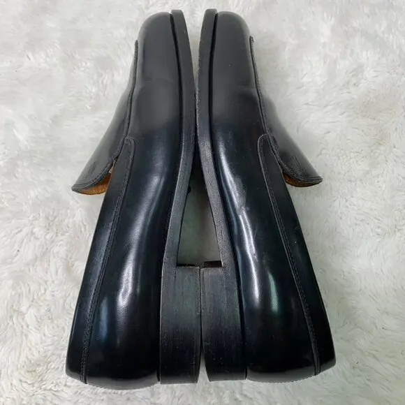 Tod's Men's Black Leather Loafers Size 38 1/2