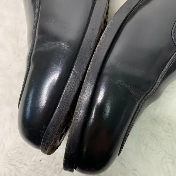 Tod's Men's Black Leather Loafers Size 38 1/2