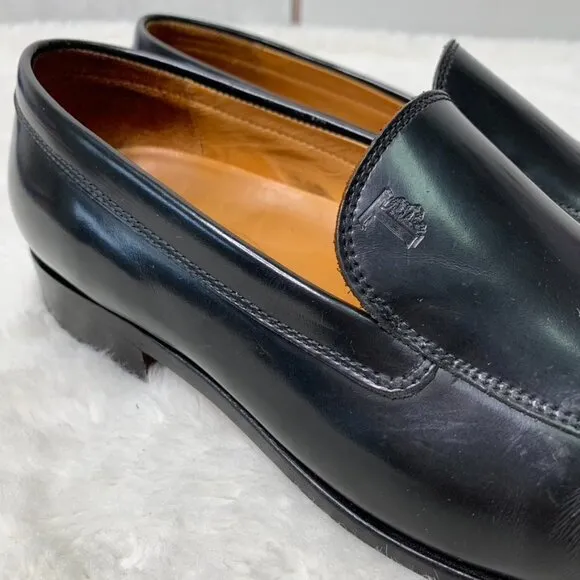 Tod's Men's Black Leather Loafers Size 38 1/2