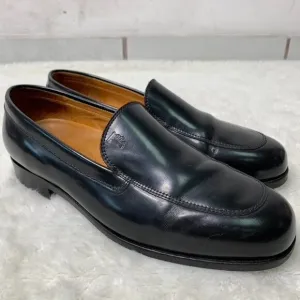 Tod's Men's Black Leather Loafers Size 38 1/2