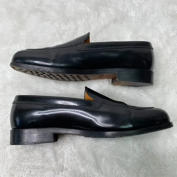 Tod's Men's Black Leather Loafers Size 38 1/2