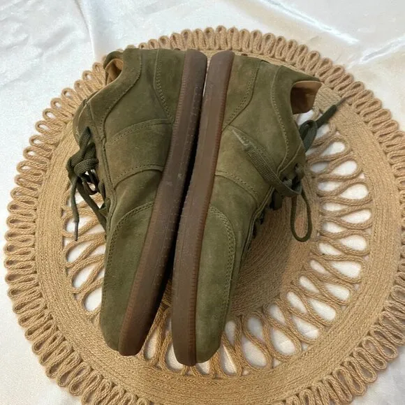 Tod's Tabs Sneakers in Suede Olive Green Men's Size 6