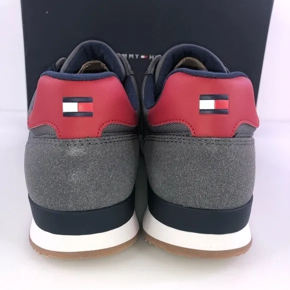 TOMMY Hilfiger Mens Gray Mainer Lace Up Retro Jogger Sneakers  NIB