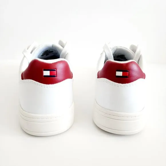 Tommy Hilfiger Veniz Oxford Sneakers White Blue Red w Logo Woman's Size 8.5