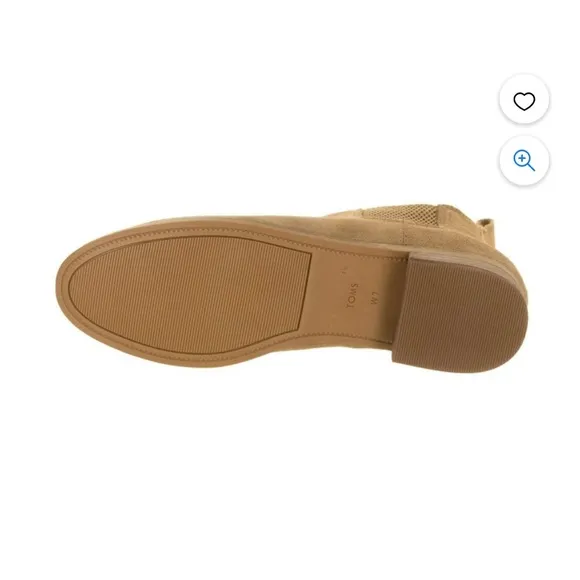 TOMS Ella Suede Brown Ankle Boots Chelsea Classic Casual Tan Camel Brown 7.5
