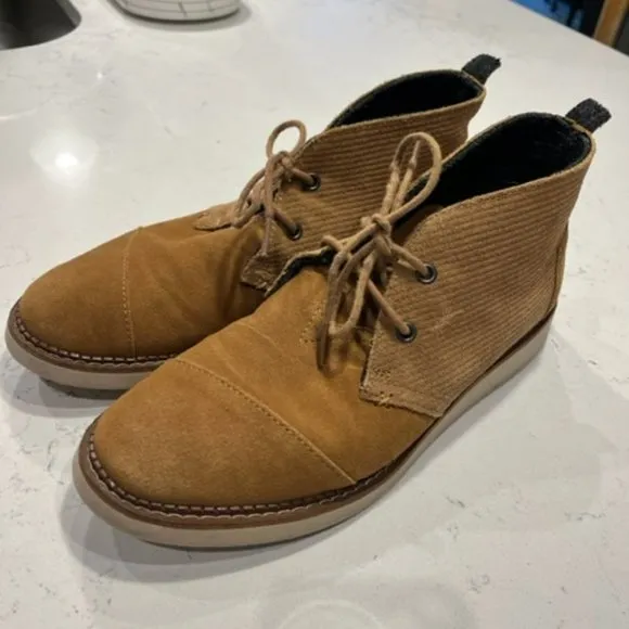 TOMS Mens Mateo Chukka  Boots Chestnut Brown | Size 9.5