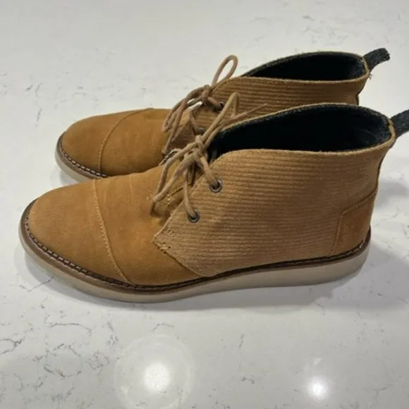 TOMS Mens Mateo Chukka  Boots Chestnut Brown | Size 9.5