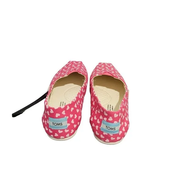 TOMS  Wmm belmont raspberry hearts Women's Casual Flat Slip On Size 6