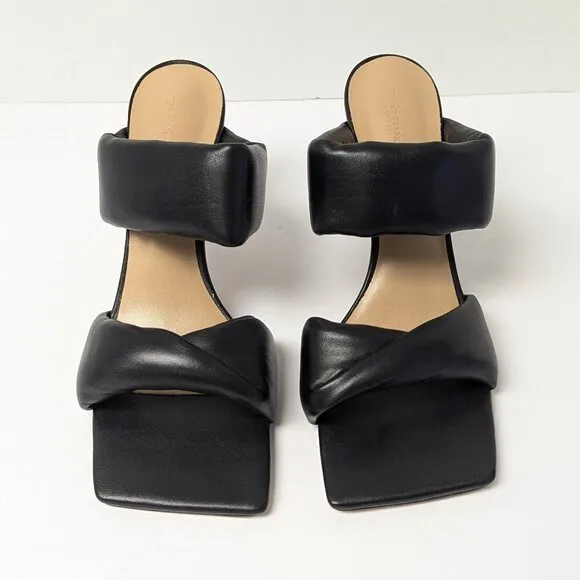 Tony Bianco Lucy Heeled Sandals, Black Leather, Women's 9.5 M