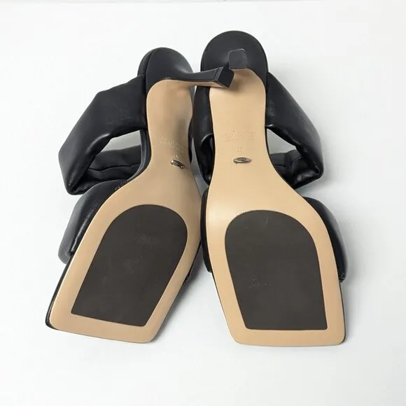 Tony Bianco Lucy Heeled Sandals, Black Leather, Women's 9.5 M