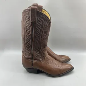 Tony Lama 1996 Western Boots Men's Size 9.5 D Brown Leather Cowboy Pull On Shoes