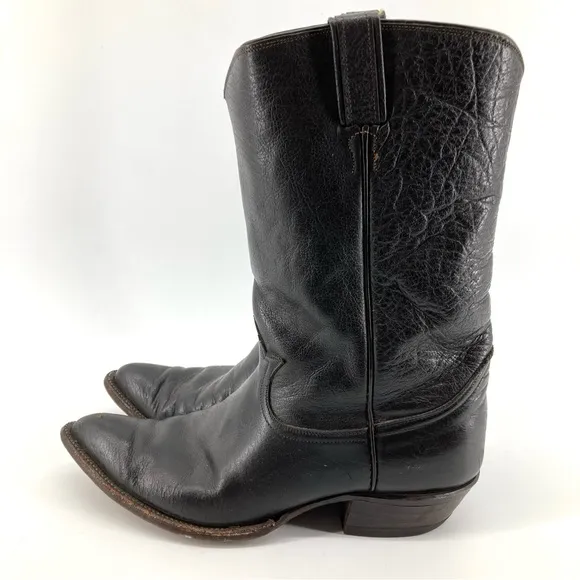 Tony Lama 5010 Black Leather Western Cowboy Boots