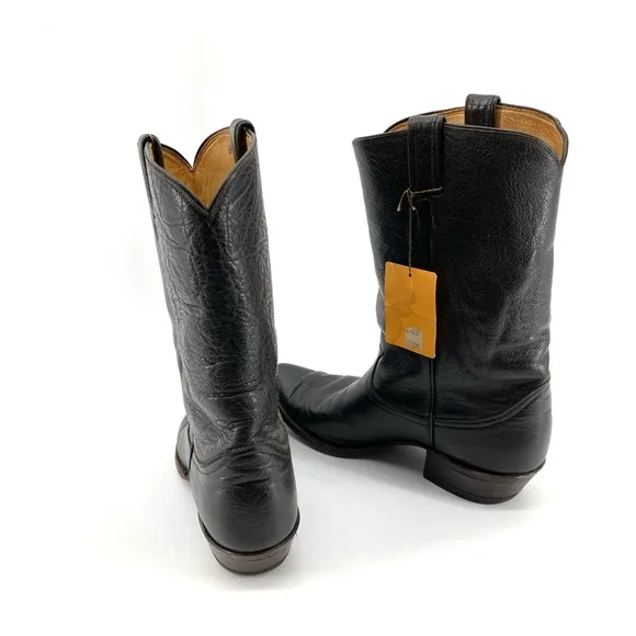 Tony Lama 5010 Black Leather Western Cowboy Boots