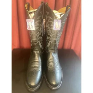 TONY LAMA 7900 MENS 10D SEGAR BLACK 12&quot; MEDIUM ROUND TOE WESTERN BOOT NWOB