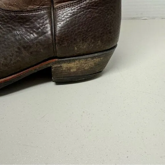 Tony Lama Brown Tan Leather Cowboy Boots Western Men’s 10 Kruass Classic