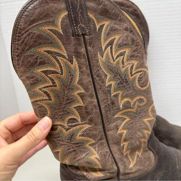 Tony Lama Brown Tan Leather Cowboy Boots Western Men’s 10 Kruass Classic