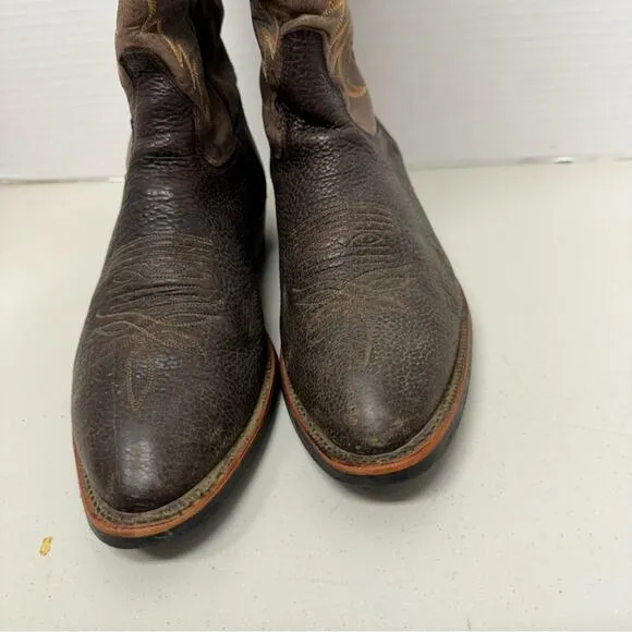 Tony Lama Brown Tan Leather Cowboy Boots Western Men’s 10 Kruass Classic