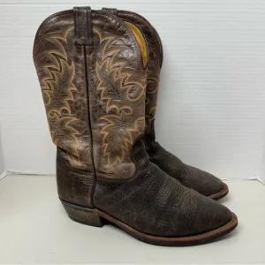 Tony Lama Brown Tan Leather Cowboy Boots Western Men’s 10 Kruass Classic