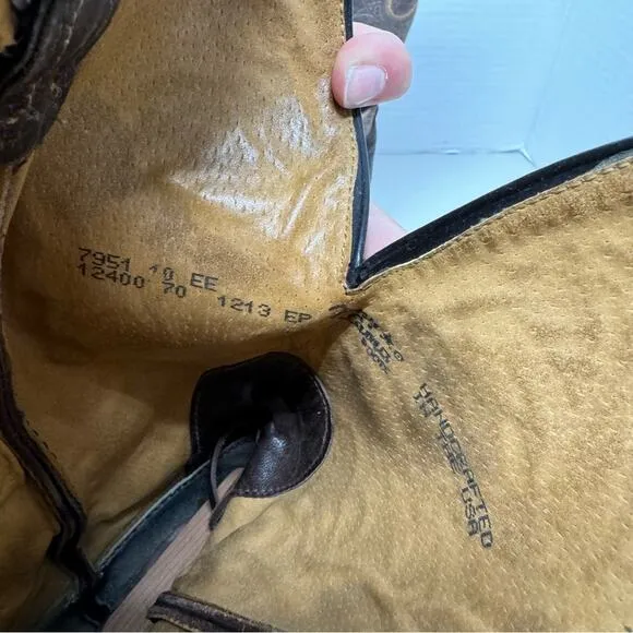Tony Lama Brown Tan Leather Cowboy Boots Western Men’s 10 Kruass Classic