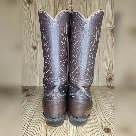 Tony Lama Men's Brown Western Leather Cowboy‎ Boot Size 11