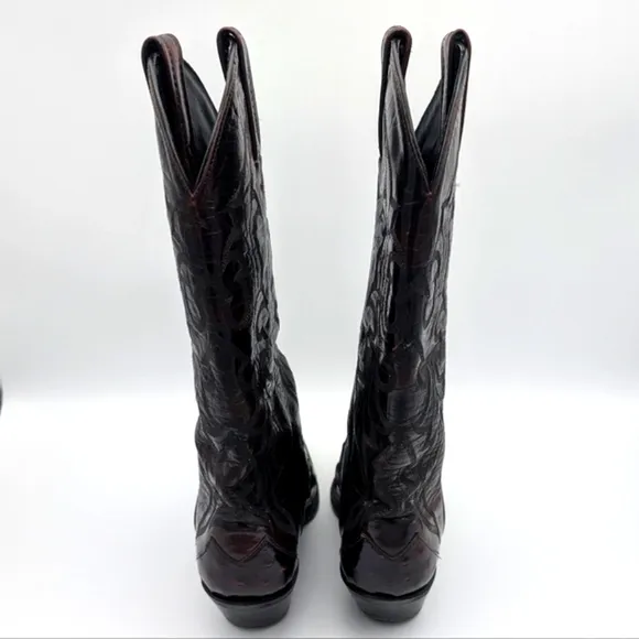 Tony Lama Quill Ostrich Western Boots