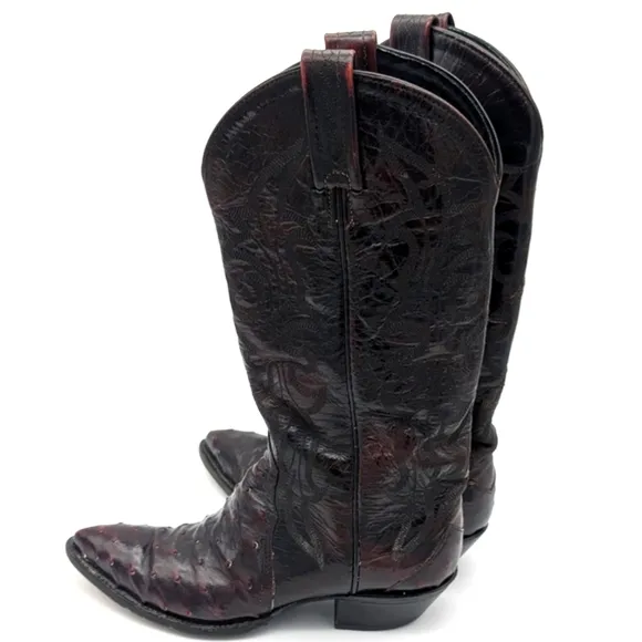 Tony Lama Quill Ostrich Western Boots