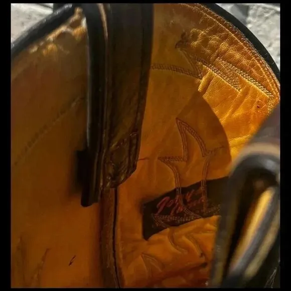 TONY LAMA USA 6283‎ VINTAGE BROWN LEATHER WESTERN COWBOY BOOTS 9.5 D