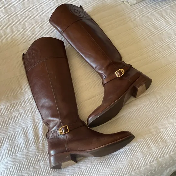 Tory Birch Brown Leather Riding Boots