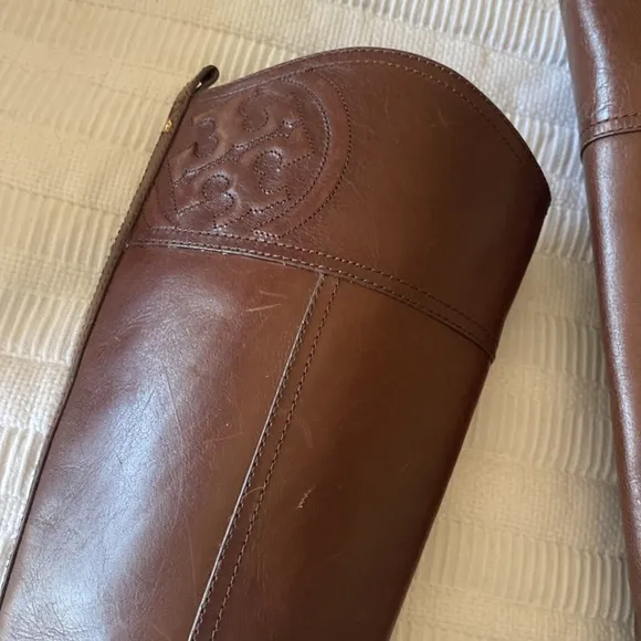 Tory Birch Brown Leather Riding Boots