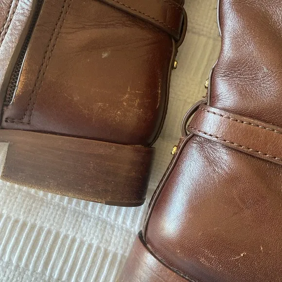 Tory Birch Brown Leather Riding Boots