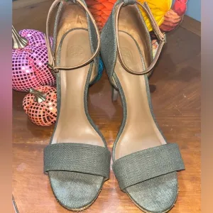 Tory Burch ‘Amina’ High Heel Sandals In Olive, Size US 10M, No Box