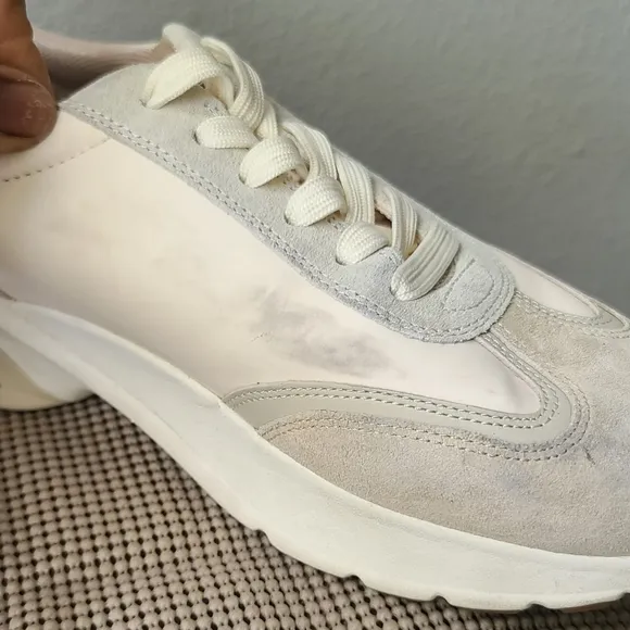 Tory Burch Beige Suede Leather Sneakers
