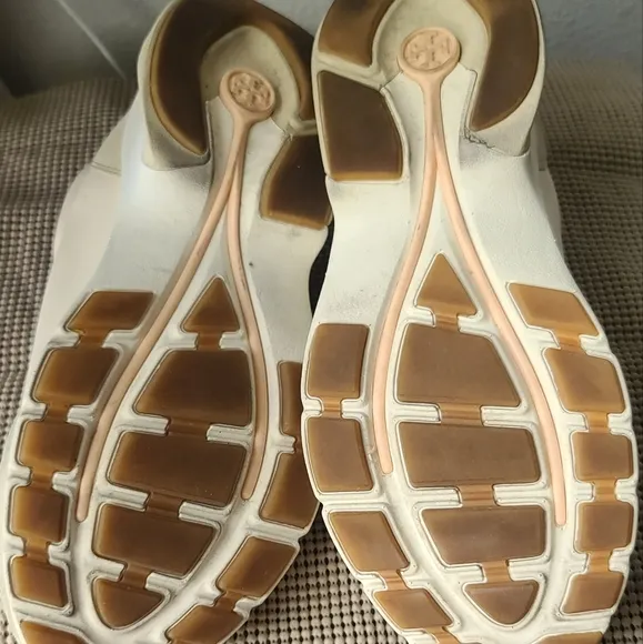 Tory Burch Beige Suede Leather Sneakers