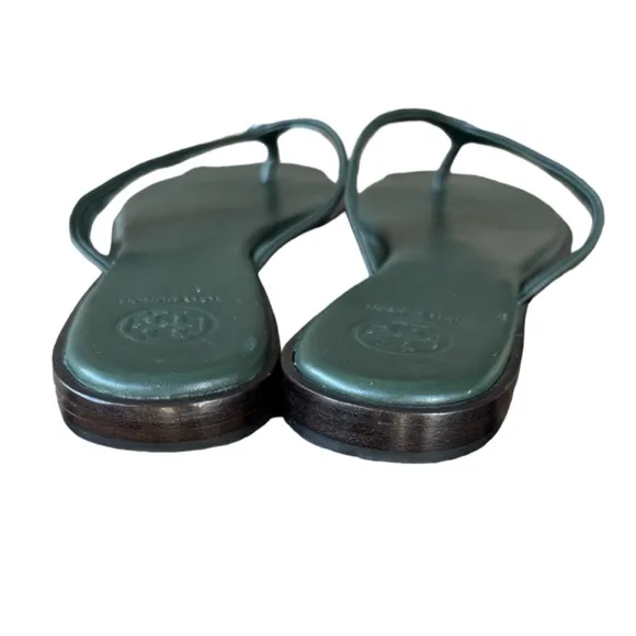 Tory Burch Benton Poblano (green) Calf Leather Women’s Thong Sandals Size 8