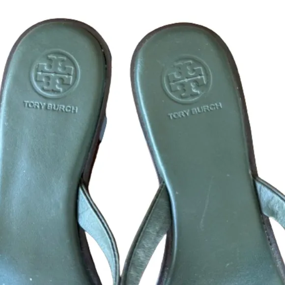 Tory Burch Benton Poblano (green) Calf Leather Women’s Thong Sandals Size 8