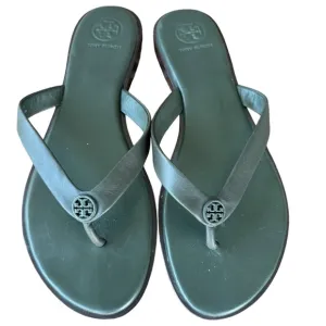 Tory Burch Benton Poblano (green) Calf Leather Women’s Thong Sandals Size 8