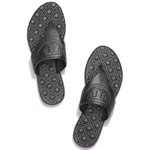 Tory Burch Black Fleming Flat Thong Sandal Sz 5.5