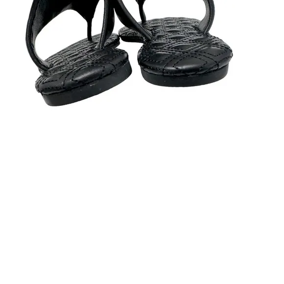 Tory Burch Black Fleming Flat Thong Sandal Sz 5.5