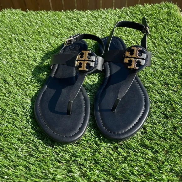 TORY BURCH Bryce Flat Thong Ivory Sandal 43066 US Women